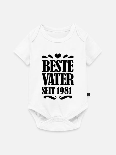 Bester Vater seit 1981 - Baby Premium Kurzarmbody - Weiß