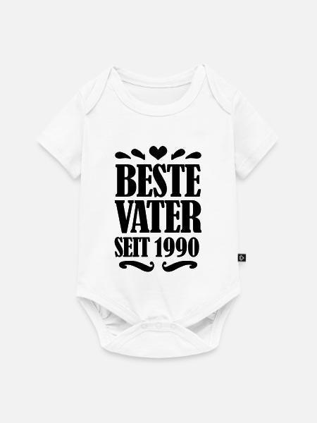 Bester Vater seit 1990 - Baby Premium Kurzarmbody - Weiß