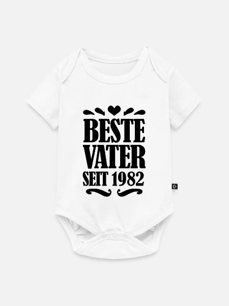 Bester Vater seit 1982 - Baby Premium Kurzarmbody - Weiß