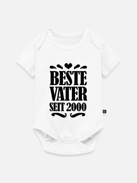 Bester Vater seit 2000 - Baby Premium Kurzarmbody - Weiß