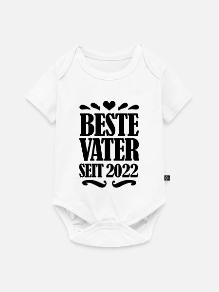 Bester Vater seit 2022 - Baby Premium Kurzarmbody - Weiß