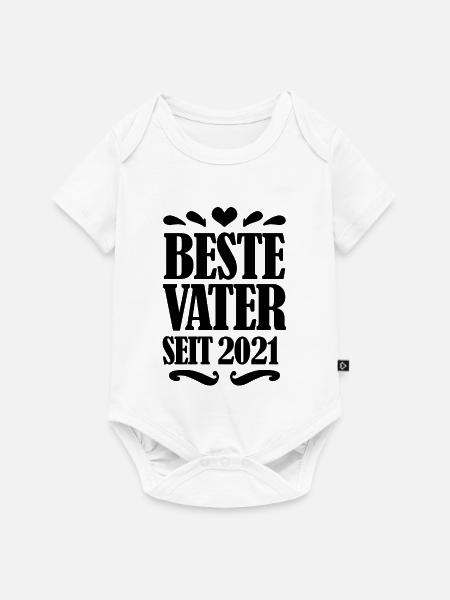 Bester Vater seit 2021 - Baby Premium Kurzarmbody - Weiß