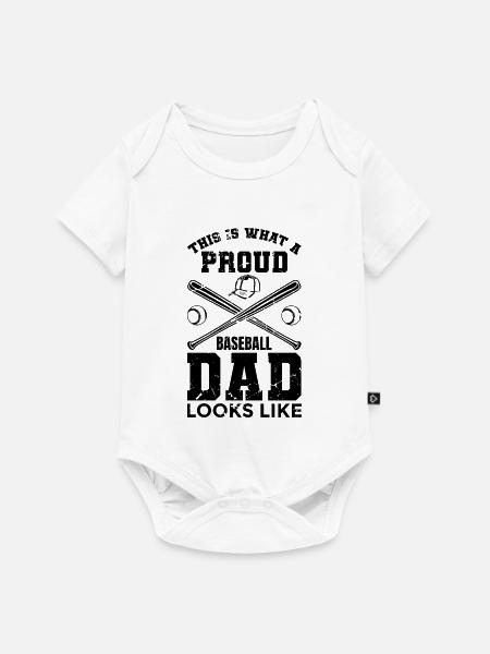 Baseball Vater - Baby Premium Kurzarmbody - Weiß