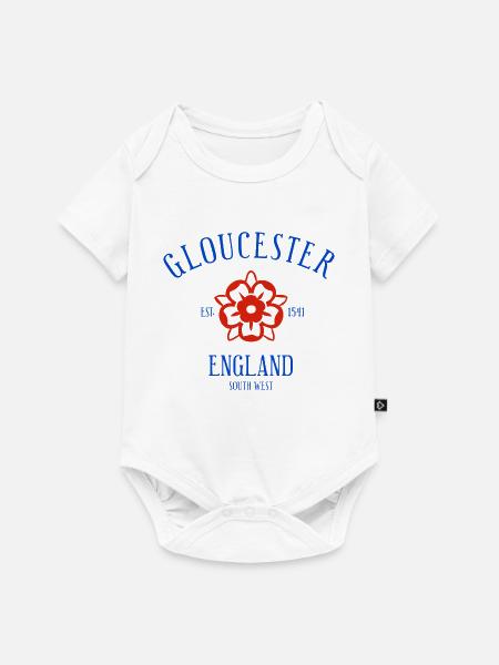 GLOUCESTER England - Baby Premium Kurzarmbody - Weiß