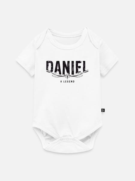 DANIEL A LEGEND verziert - Baby Premium Kurzarmbody - Weiß