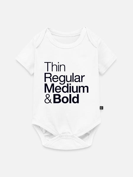 Typograph - Typografie - Design - Baby Premium Kurzarmbody - Weiß