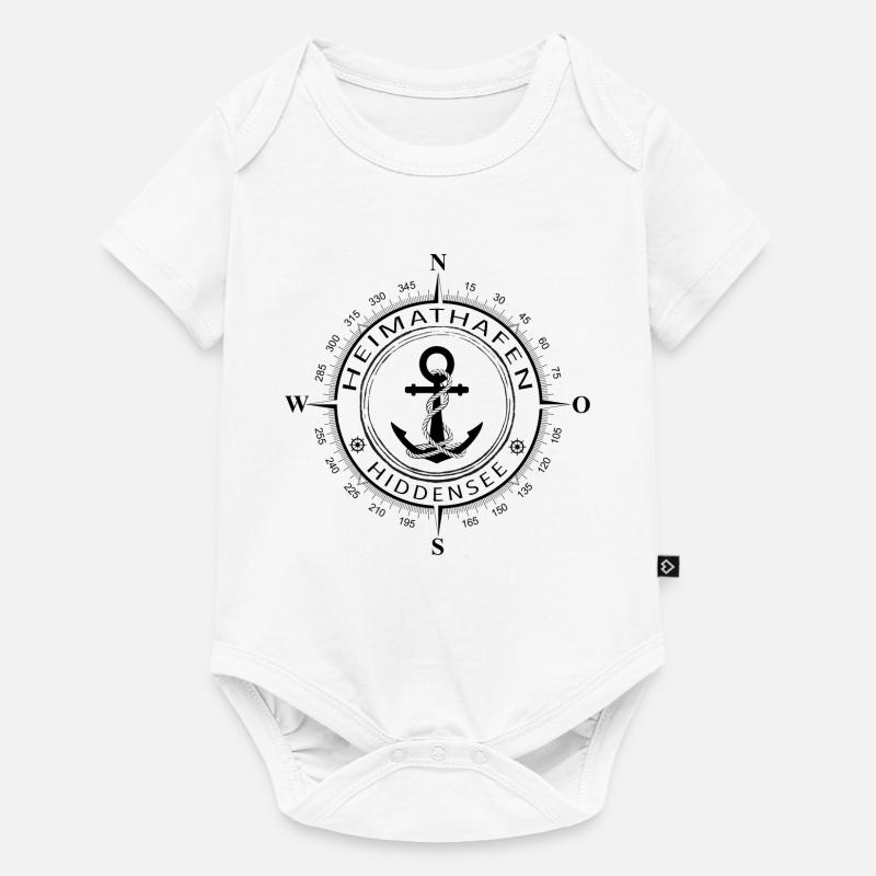 Heimathafen Hiddensee - Baby Premium Kurzarmbody - Weiß