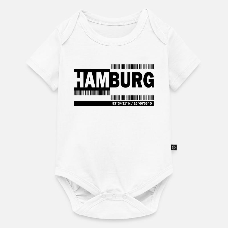 HAMBOURG - code-barres - Body à manches courtes Premium Bébé - blanc