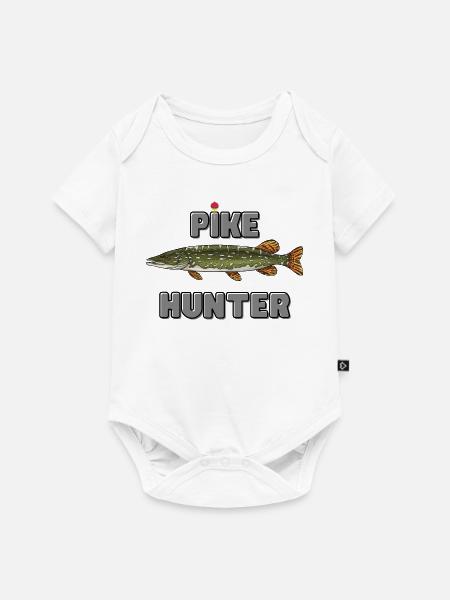 Pike Hunter – Predator-Angelhemd - Baby Premium Kurzarmbody - Weiß
