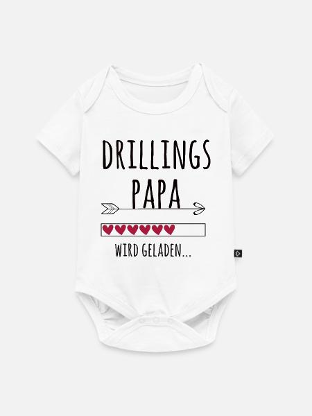 werdender Drillingspapa Schwangerschaft Drillinge - Baby Premium Kurzarmbody - Weiß