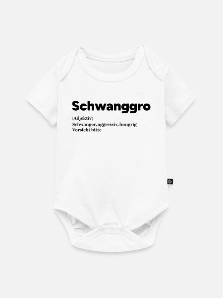 Schwangerschaft Schwanger Mutter Statement Eltern - Baby Premium Kurzarmbody - Weiß