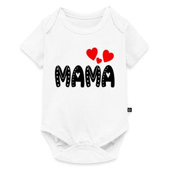 SCHRIFTZUG MAMA - MUTTERTAG GESCHENKIDEEN - Baby Premium Kurzarmbody - Weiß - Vorne