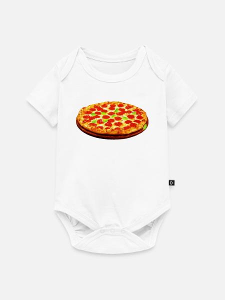 Pizza - Baby Premium Kurzarmbody - Weiß