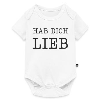 Hab dich lieb - Baby Premium Kurzarmbody - Weiß - Vorne