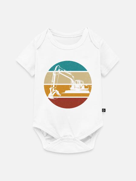 Bagger - Baby Premium Kurzarmbody - Weiß