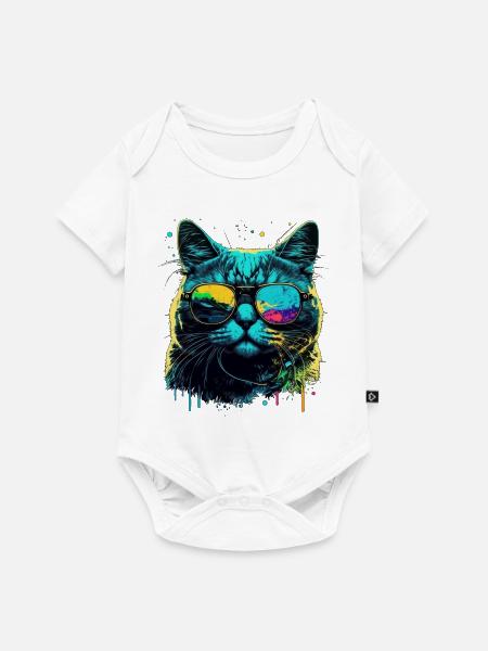 Cool cat - Baby Premium Kurzarmbody - Weiß