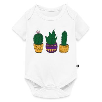 Cacti colorful in Mexican style - Baby Premium short-sleeve bodysuit - white - Front