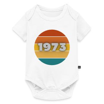1973, year of birth, 50 years - Baby Premium short-sleeve bodysuit - white - Front