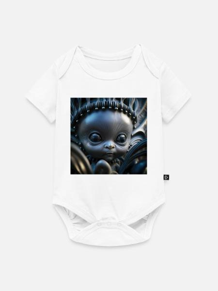 Foto Makro Kreatur 12 - Baby Premium Kurzarmbody - Weiß
