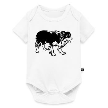 Border Collie - Body à manches courtes Premium Bébé - blanc - Devant