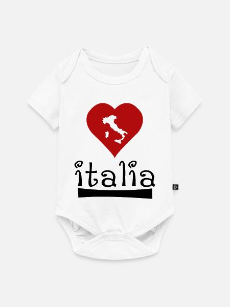 Italia - Baby Premium Kurzarmbody - Weiß