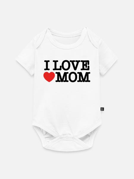 Ich liebe Mama - Baby Premium Kurzarmbody - Weiß