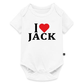 name t-shirt I love Jack t-shirt gift idea - Baby Premium short-sleeve bodysuit - white - Front