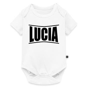 name t-shirt Lucia t-shirt gift idea - Baby Premium short-sleeve bodysuit - white - Front
