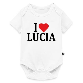name t-shirt I love Lucia t-shirt gift idea - Baby Premium short-sleeve bodysuit - white - Front