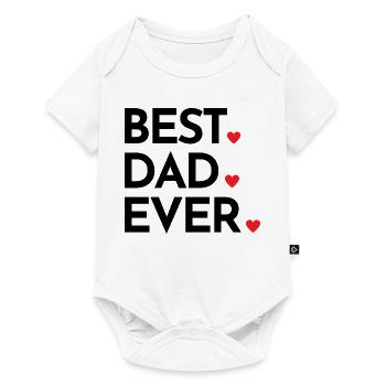 Best dad ever - cadeau incontournable pour papas - Body à manches courtes Premium Bébé - blanc - Devant
