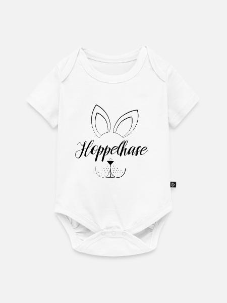Hoppelhase Oster Motiv minimalistisch - Baby Premium Kurzarmbody - Weiß