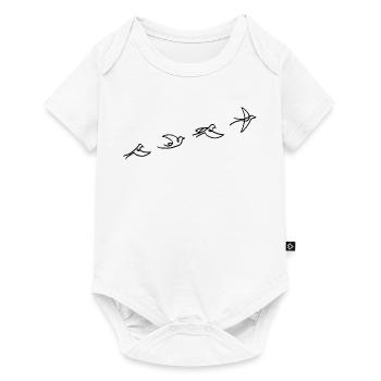 The flight of the black bird - Baby Premium short-sleeve bodysuit - white - Front