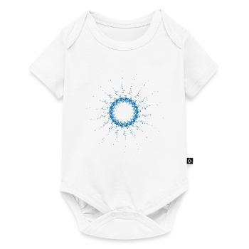 dotted shape rotated wind turbine blue - Baby Premium short-sleeve bodysuit - white - Front