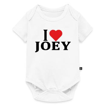 name t-shirt I love Joey t-shirt gift idea - Baby Premium short-sleeve bodysuit - white - Front
