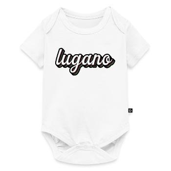 Lugano Neon Lettering Multiple Shadows - Baby Premium short-sleeve bodysuit - white - Front