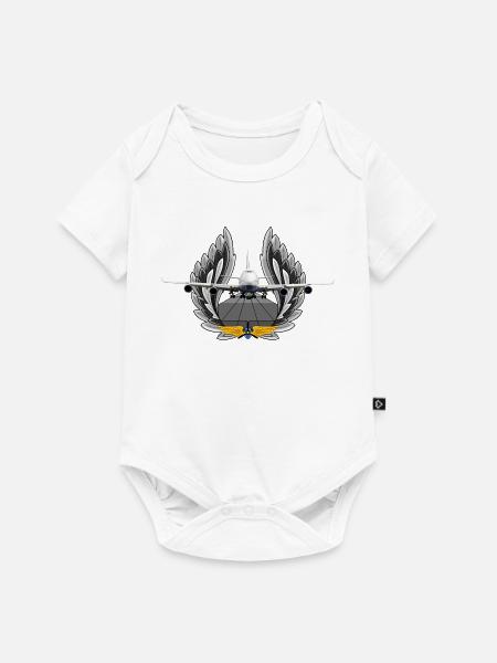 B 747 - Baby Premium Kurzarmbody - Weiß