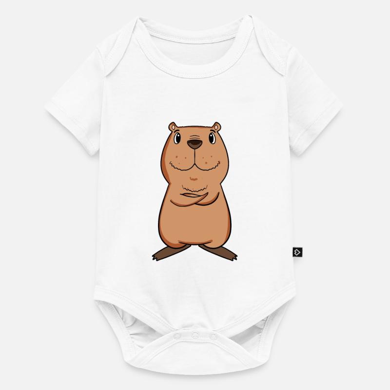 Motif Capybara capybara - Body à manches courtes Premium Bébé - blanc