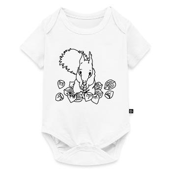 Flauschiges, süßes Eichhörnchen zum Liebhaben - Baby Premium Kurzarmbody - Weiß - Vorne