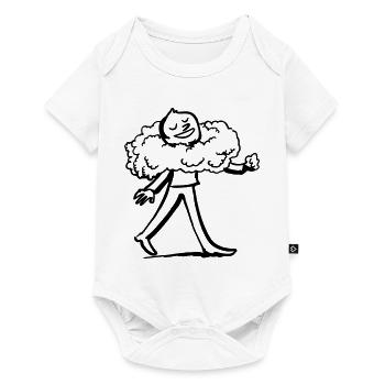 Heiter, beschwingt und verträumt durch´s Leben - Baby Premium Kurzarmbody - Weiß - Vorne