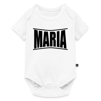 Name T-Shirt Maria T-Shirt Geschenkidee - Baby Premium Kurzarmbody - Weiß - Vorne
