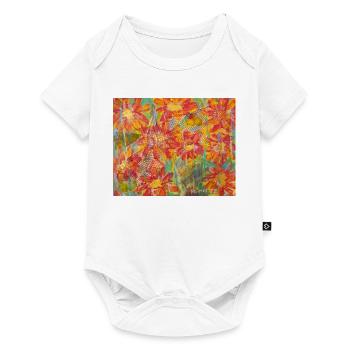 Living flower meadow in impression style - Baby Premium short-sleeve bodysuit - white - Front