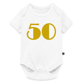 50. 50 YEARS. 50th ANNIVERSARY. 50 YEARS ANNIVERSARY. - Baby Premium short-sleeve bodysuit - white - Front