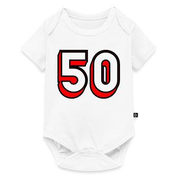 50 ANS. 50e ANNIVERSAIRE. ANNIVERSAIRE 50 ANS. 50 - Body à manches courtes Premium Bébé - blanc - Devant