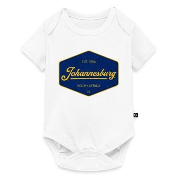 Johannesburg Vintage Sign Blue Yellow - Baby Premium short-sleeve bodysuit - white - Front
