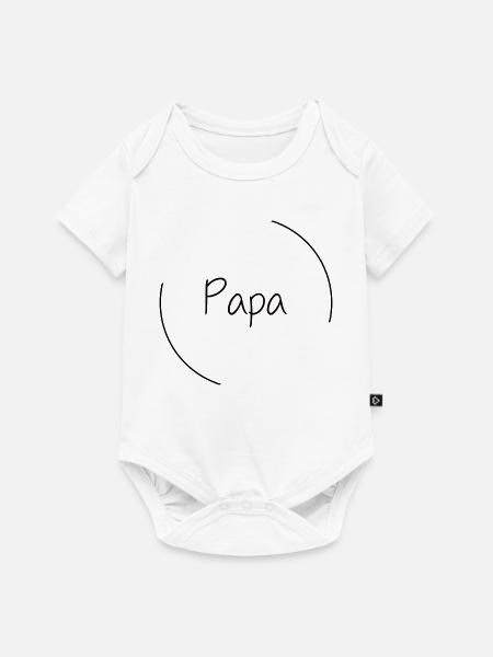 Papa - Baby Premium Kurzarmbody - Weiß
