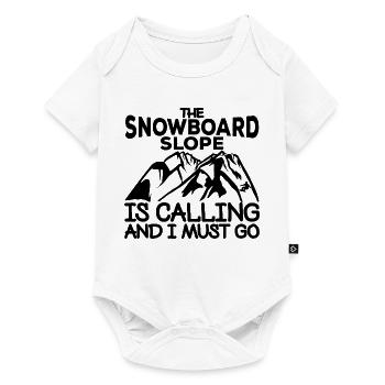 Motivating snowboarding slogan - Baby Premium short-sleeve bodysuit - white - Front