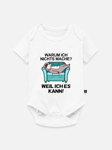 Lustiger Spruch - Nichts machen - Baby Premium Kurzarmbody - Weiß