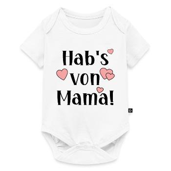 LUSTIGE MUTTERTAGSSPRÜCHE - HABE ES VON MAMA - Baby Premium Kurzarmbody - Weiß - Vorne