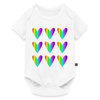DAD. FATHER's DAY. HAPPY BIRTHDAY DAD. HEART - Baby Premium short-sleeve bodysuit - white - Front