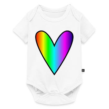 HERZ. HERZ. HEILIGER VALENTINSTAG. LIEBE. LIEBE. PAAR. - Baby Premium Kurzarmbody - Weiß - Vorne